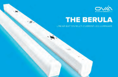 New Berula linear batten multicurrent LED luminaire from Ovia