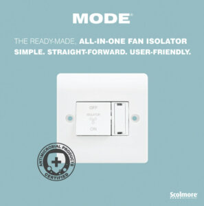1 6 2 Scolmore combines fan isolator and fuse on one plate
