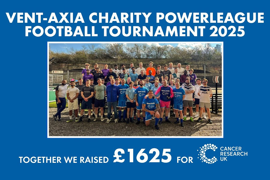 Vent-Axia charity football tournament supports Cancer Research