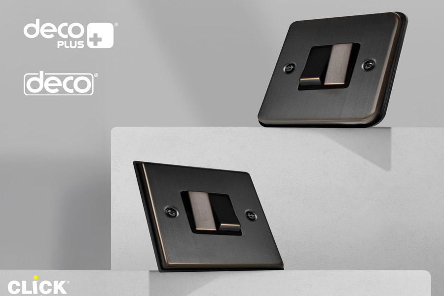 Click Scolmore adds Matt Bronze Finish to Deco Plus and Deco Ranges