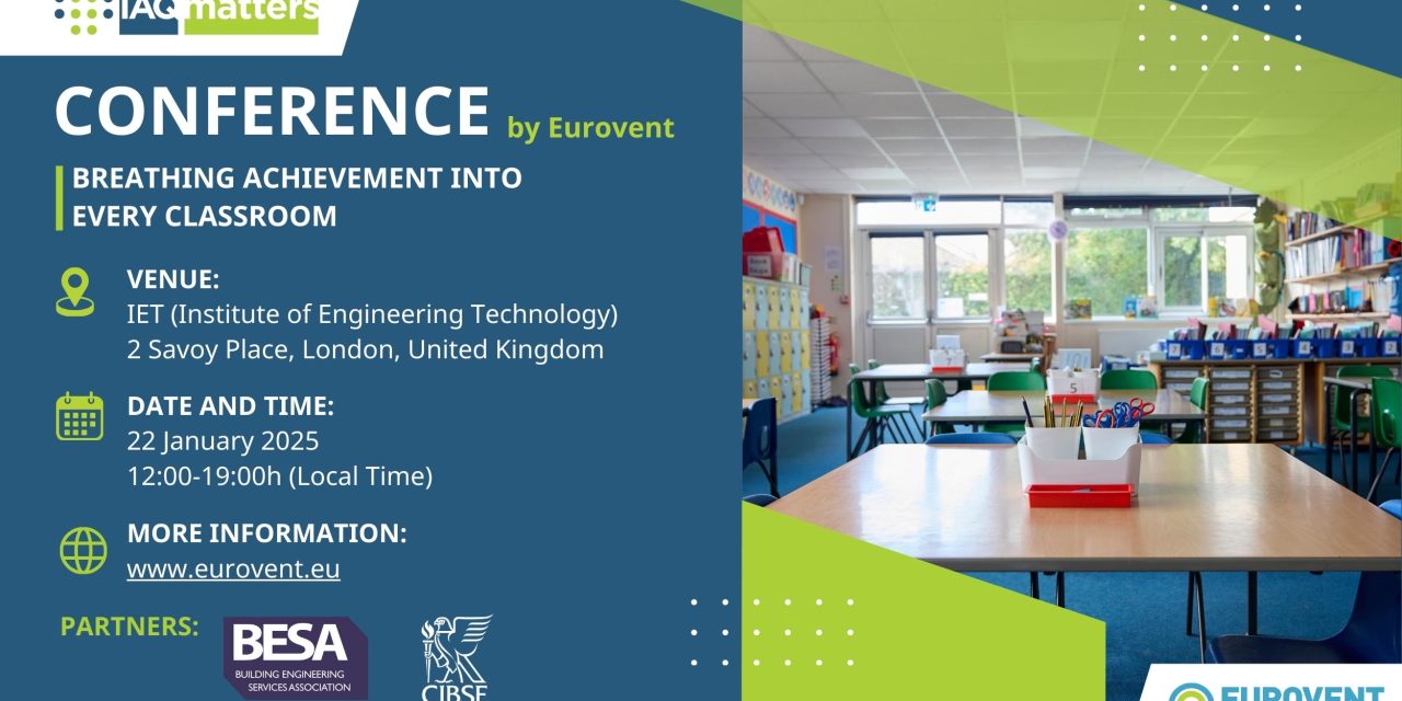 Eurovent to host IAQmatters conference in London