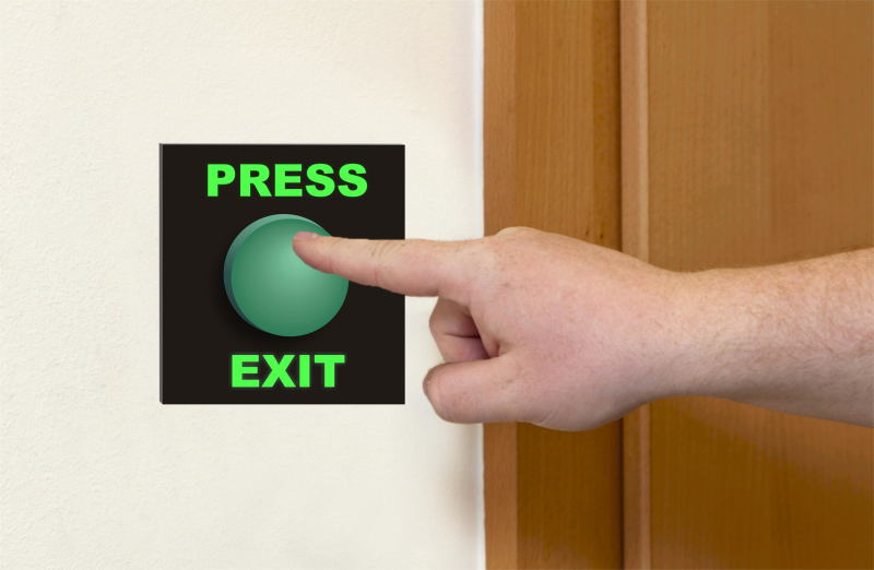 New thin film illumination “Press to Exit” switches from Acal BFi