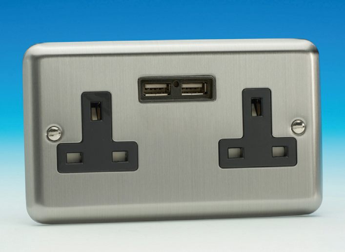 Electrical sockets with integrated USB charging by Varilight