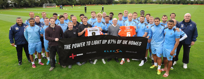 Sparks fly at Luton Town FC kit launch