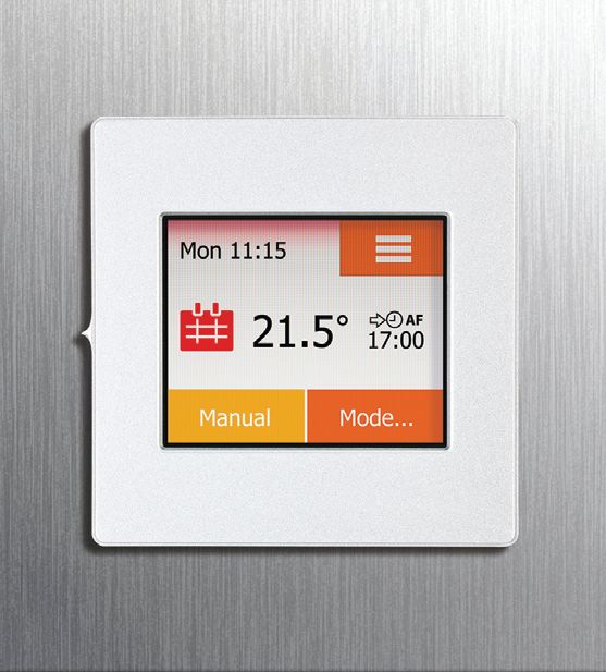 Stainless steel and brushed gold aluminium thermostats from Heat Mat