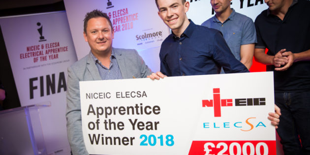 Zach beats off competition from more than 650 rivals to become NICEIC & ELECSA Electrical Apprentice of the Year