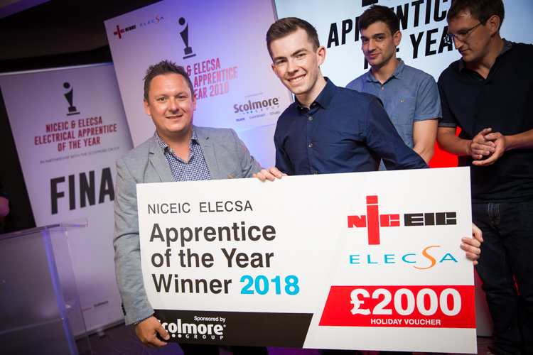 Zach beats off competition from more than 650 rivals to become NICEIC & ELECSA Electrical Apprentice of the Year