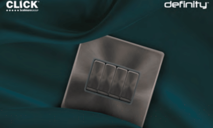 Click Scolmore adds 4-gang single plate switch to Definity range