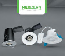 New fire-rated downlights from Meridian Lighting