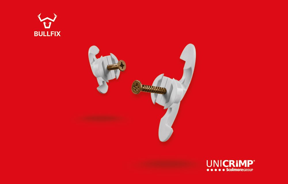 Unicrimp launches Bullfix Universal Fitting for secure plasterboard installations