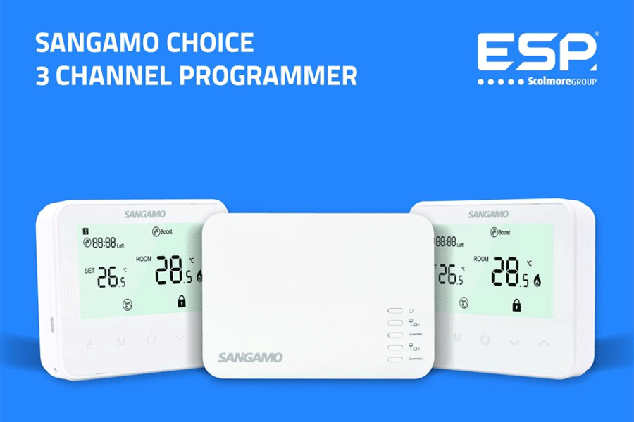 Sangamo’s three channel programmable thermostat kit