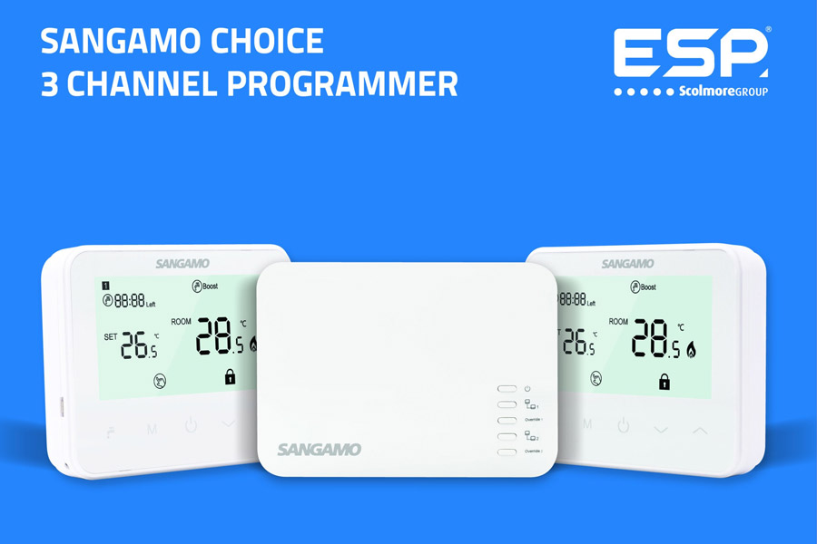 New three-channel programmable thermostat from Sangamo