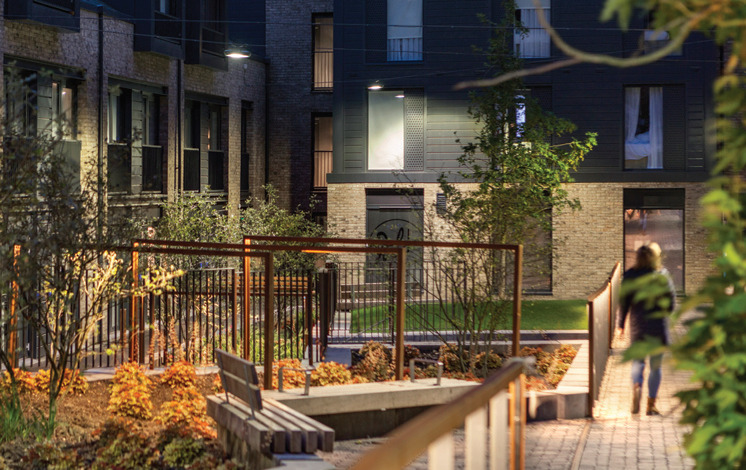 Well-lit spaces at King’s Stables Road, Edinburgh