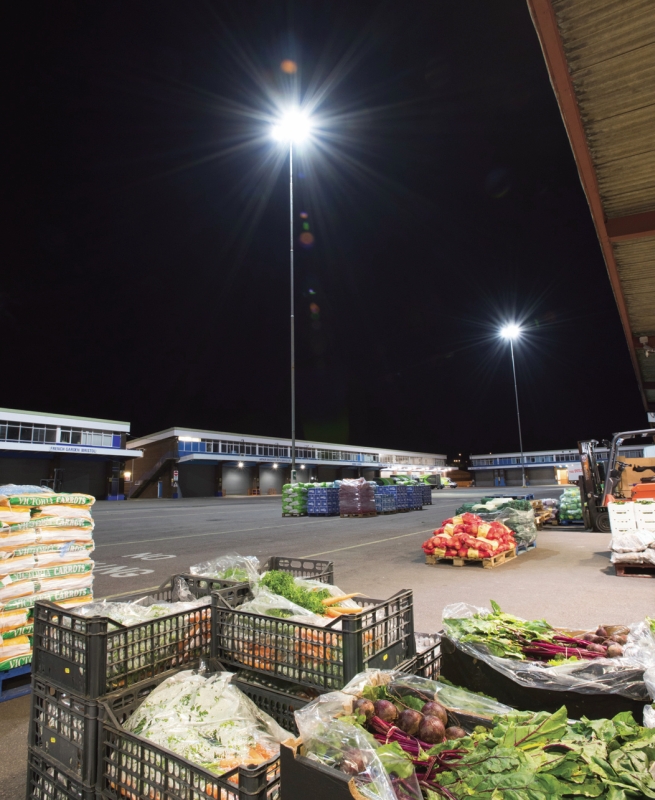 Luceco Stadium floodlights at Bristol Fruit Market