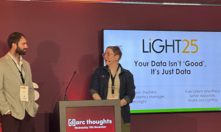 Recolight and Hoare Lea speak on data-driven sustainability at Light 25