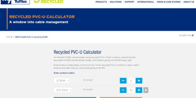 New interactive recycling calculator launched by Marshall-Tufflex