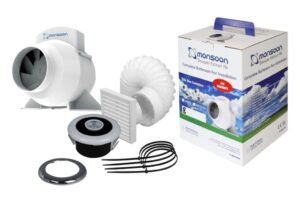 NatVent 100mm Monsoon Shower Extract Kit LED National Ventilation’s Monsoon Shower Extract Fan Kits Shortlisted at Electrical Wholesaler Awards