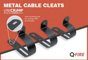 Screenshot 2023 12 19 at 13.41.59 Unicrimp adds Metal Cable Cleats to Q-Fire range
