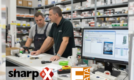 EDATA data pool integrated with Sharp-aX business software