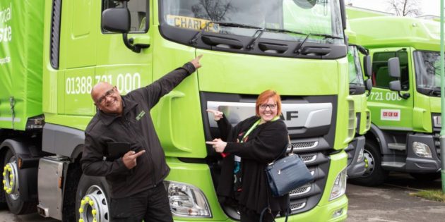 Special naming ceremony for fleet of ecologically-advanced trucks