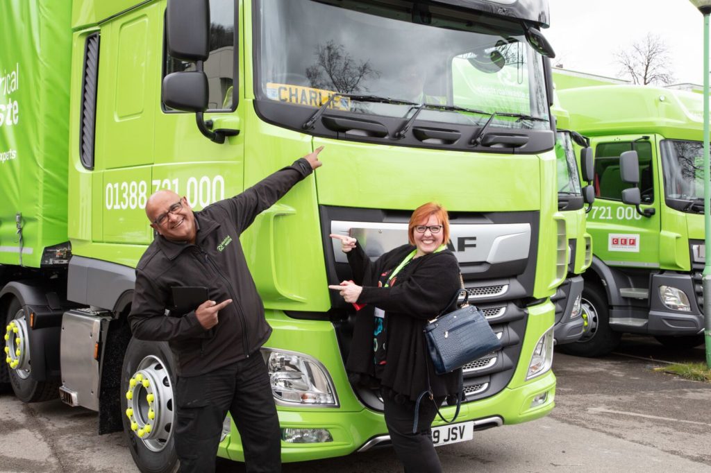 Special naming ceremony for fleet of ecologically-advanced trucks