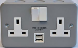 crabtree USB charging with Crabtree’s new Metalclad socket