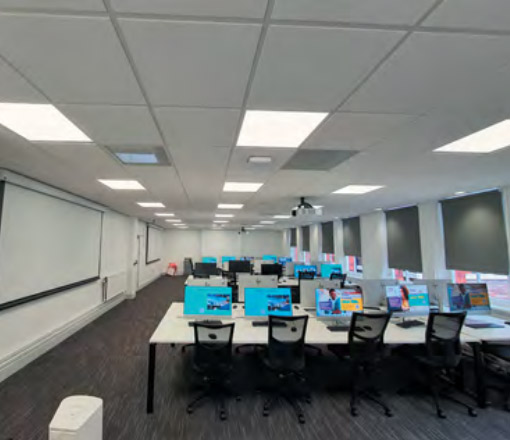 Illuminating lighting at Liverpool John Moores University