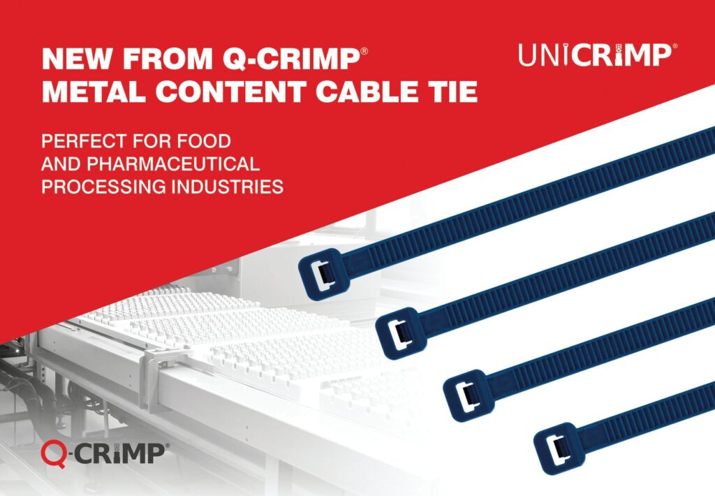 Unicrimp Metal Content Cable Ties help reduce contamination