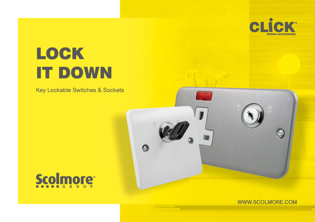 Key lockable switches and sockets from Scolmore