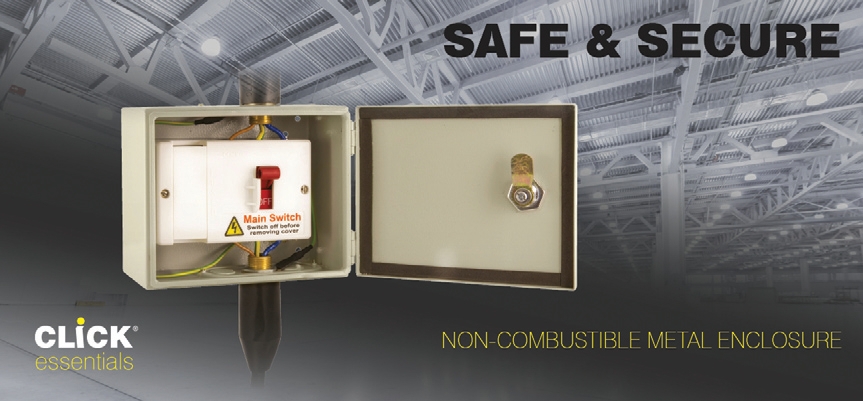 Non-combustible metal enclosure from Scolmore