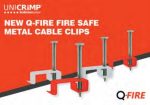 unicrimp 1 Unicrimp’s extensive range of fire-safe metal cable clips