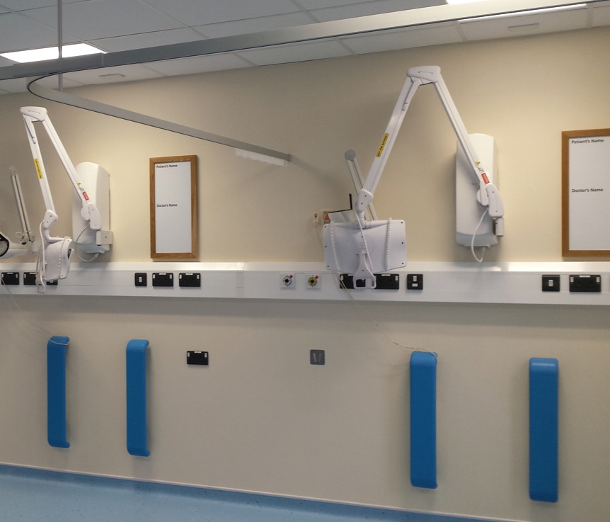 White aluminium trunking does Sterling job for hospital